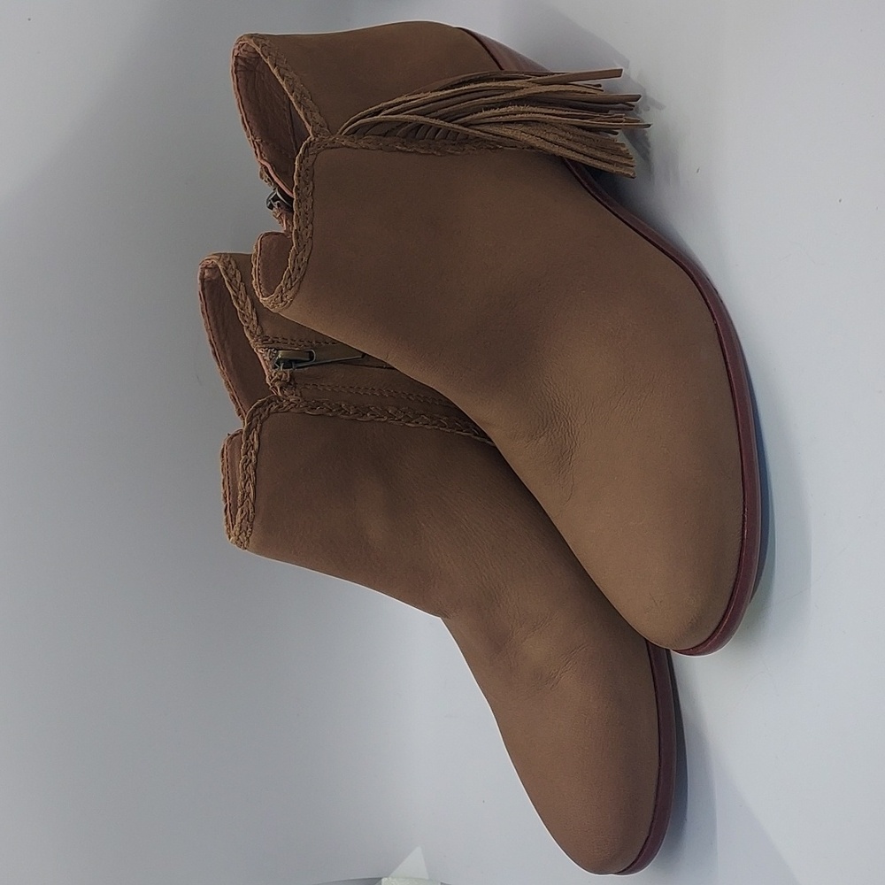 Sam Edelman Leather‎ ankle boots fringe booties Paige Brinley honey size 7.5